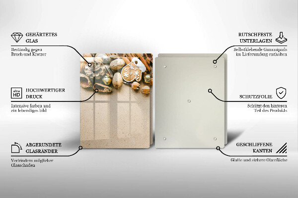 Steklena podloga za rezanje božični okraski