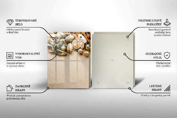 Steklena podloga za rezanje božični okraski