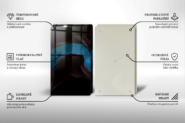 Steklena podloga za rezanje Zvezdnato nebo