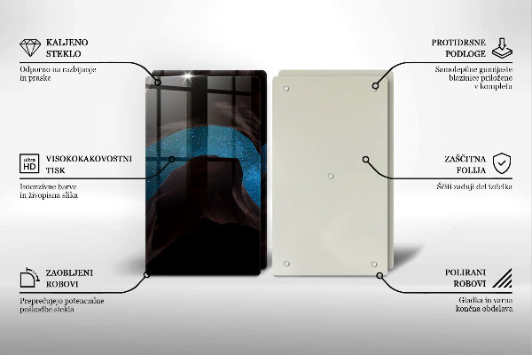 Steklena podloga za rezanje Zvezdnato nebo