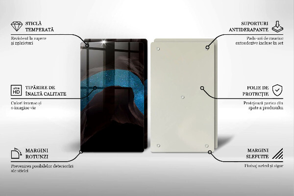 Steklena podloga za rezanje Zvezdnato nebo