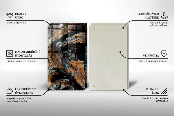 Steklena podloga za rezanje Abstraktni vzorec