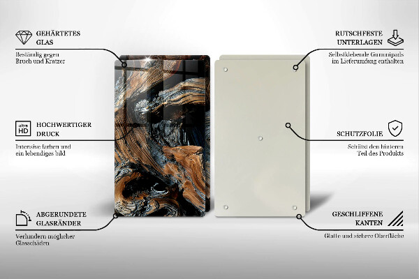 Steklena podloga za rezanje Abstraktni vzorec