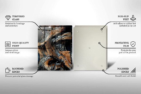 Steklena podloga za rezanje Abstraktni vzorec