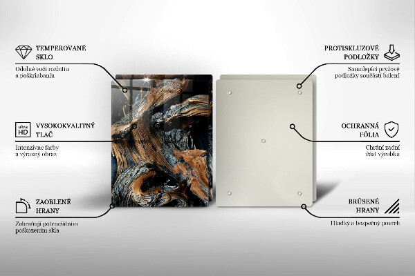 Steklena podloga za rezanje Abstraktni vzorec