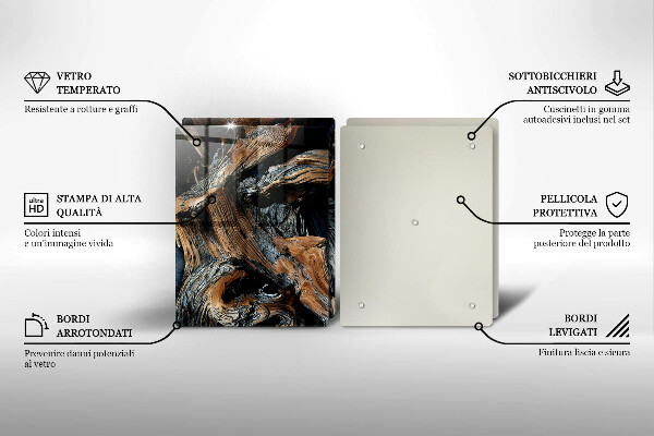 Steklena podloga za rezanje Abstraktni vzorec