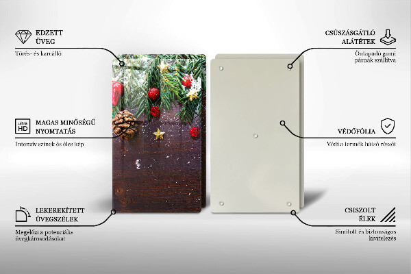 Steklena podloga za rezanje božična dekoracija