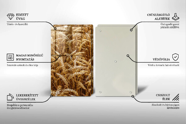 Steklena podloga za rezanje Polje žita