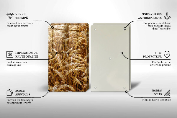 Steklena podloga za rezanje Polje žita