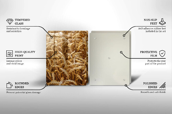 Steklena podloga za rezanje Polje žita