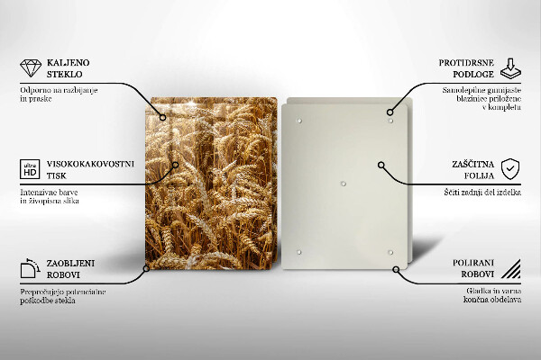 Steklena podloga za rezanje Polje žita