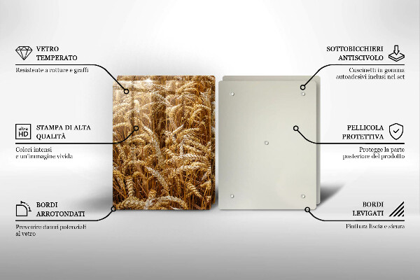 Steklena podloga za rezanje Polje žita