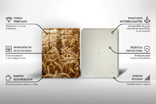 Steklena podloga za rezanje Polje žita