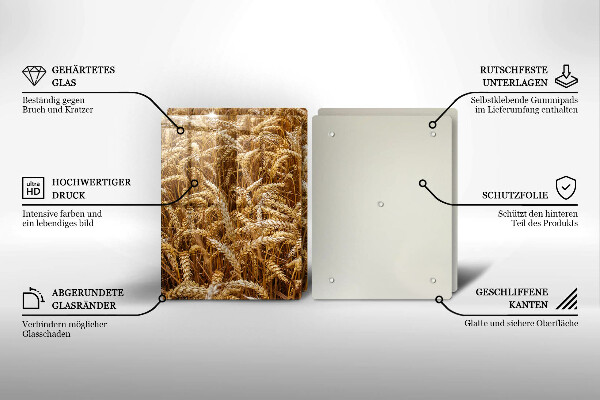 Steklena podloga za rezanje Polje žita