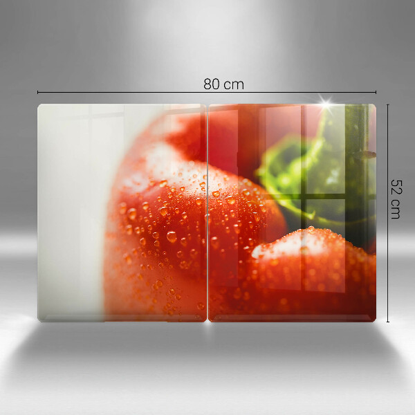 Steklena podloga za rezanje rdeča paprika