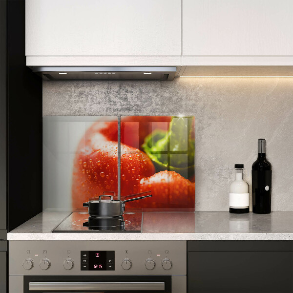 Steklena podloga za rezanje rdeča paprika