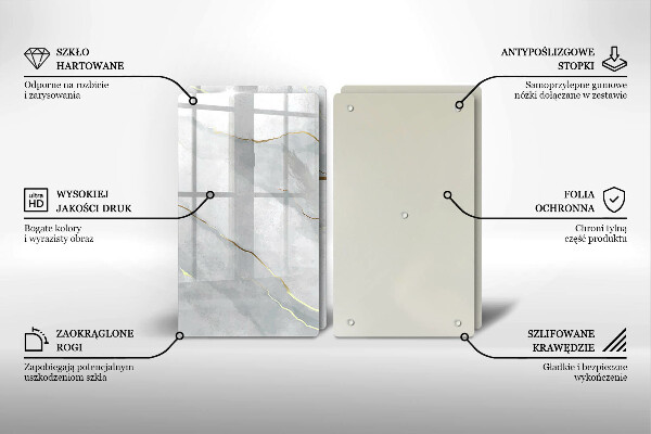 Steklena podloga za rezanje Kamnita tekstura