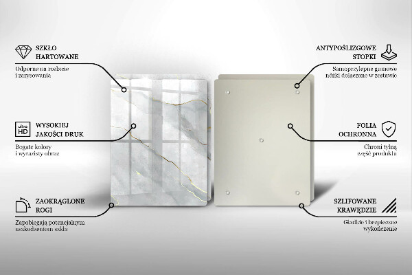 Steklena podloga za rezanje Kamnita tekstura