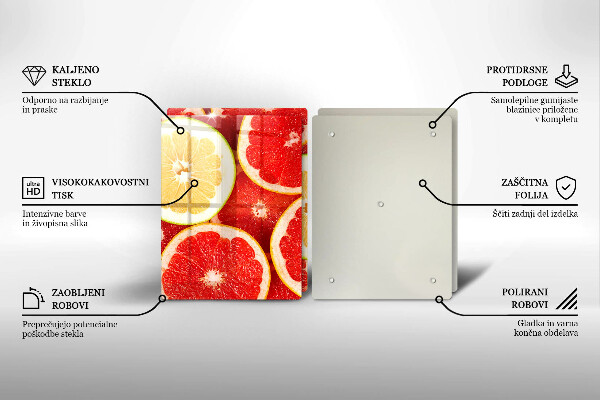 Steklena podloga za rezanje Rezine grenivke