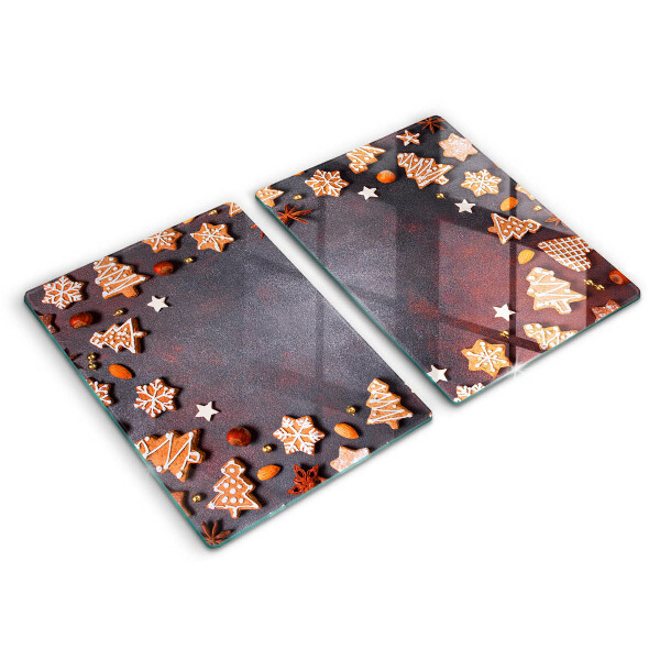 Steklena podloga za rezanje Medenjakov božič