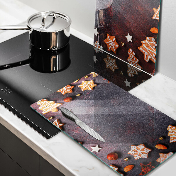 Steklena podloga za rezanje Medenjakov božič