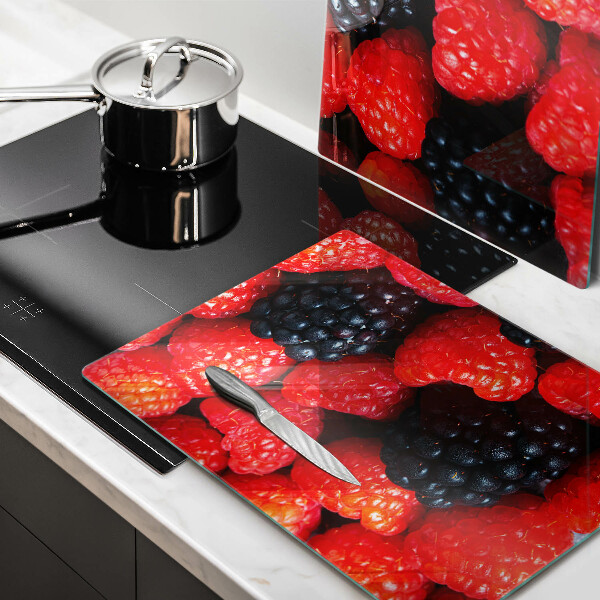 Steklena podloga za rezanje Maline in robide