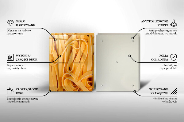 Steklena podloga za rezanje Tagliatelle testenine