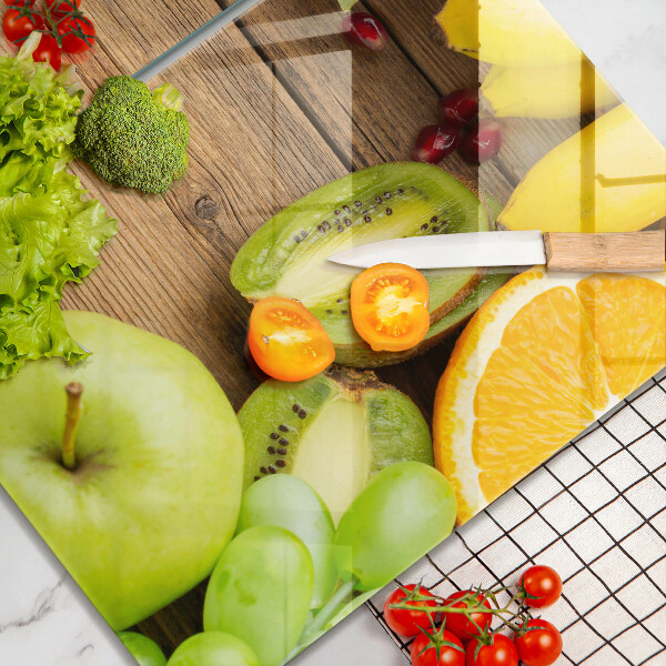 Steklena podloga za rezanje Sveže sadje