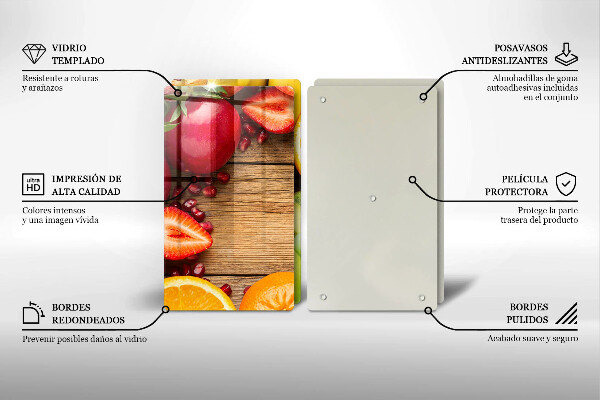 Steklena podloga za rezanje Sveže sadje