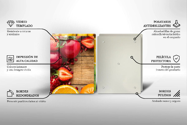 Steklena podloga za rezanje Sveže sadje