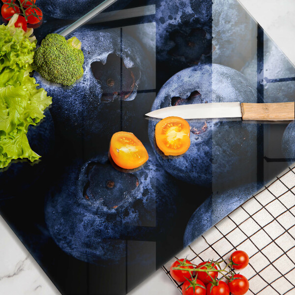 Steklena podloga za rezanje Jagode od blizu