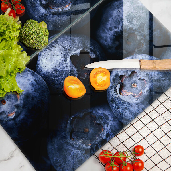 Steklena podloga za rezanje Jagode od blizu