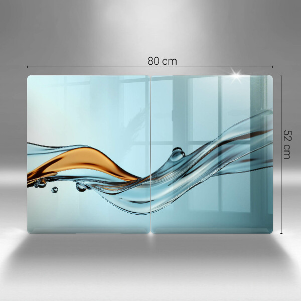 Steklena podloga za rezanje Voda na modrem ozadju
