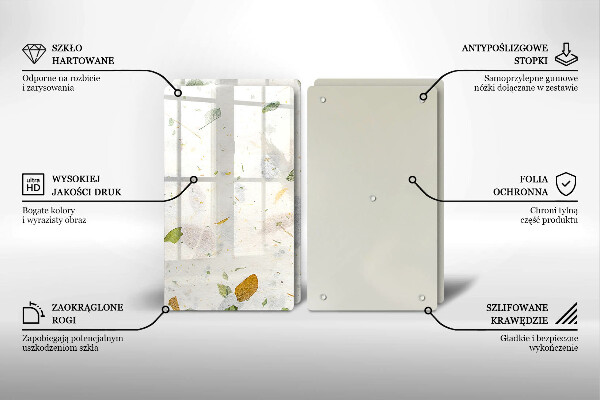 Steklena podloga za rezanje Padajoče listje