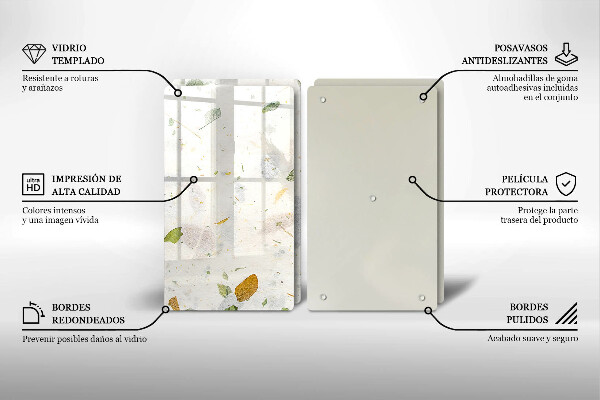 Steklena podloga za rezanje Padajoče listje