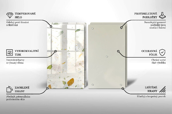 Steklena podloga za rezanje Padajoče listje