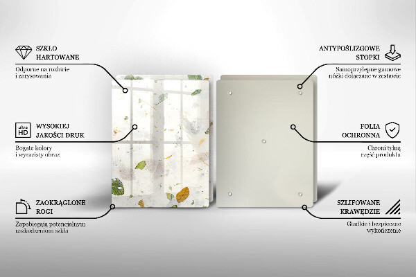 Steklena podloga za rezanje Padajoče listje