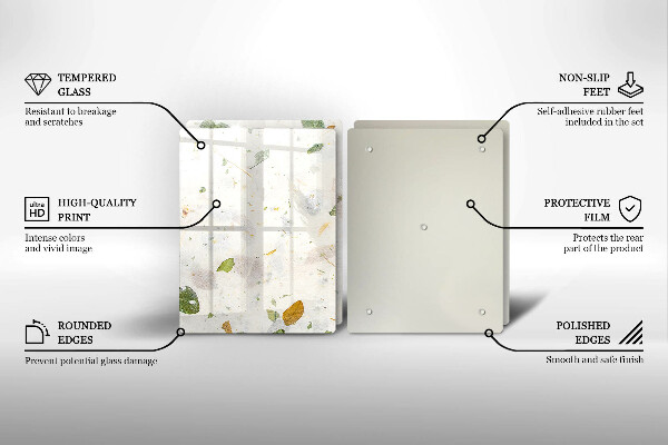 Steklena podloga za rezanje Padajoče listje