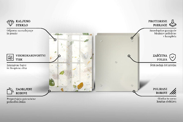 Steklena podloga za rezanje Padajoče listje