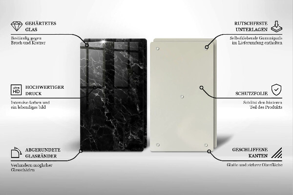 Steklena podloga za rezanje Eleganten marmor