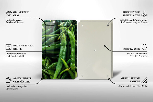 Steklena podloga za rezanje Grahovi stroki