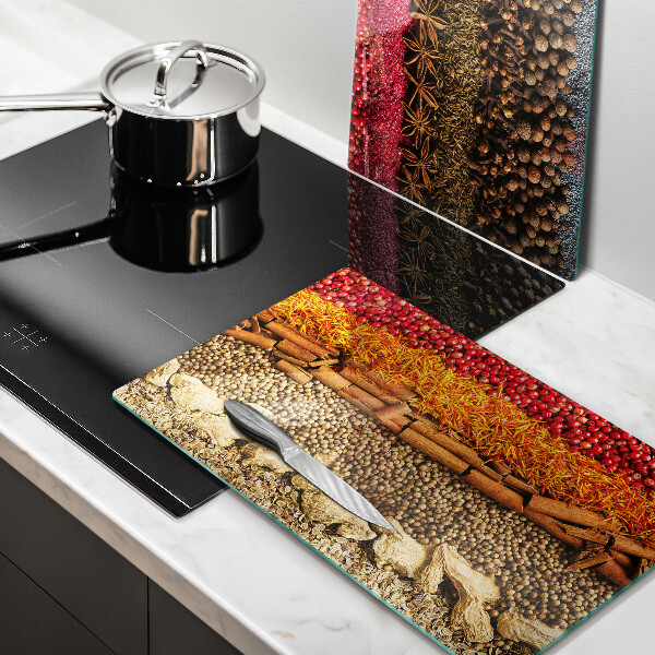 Steklena podloga za rezanje Pisane začimbe