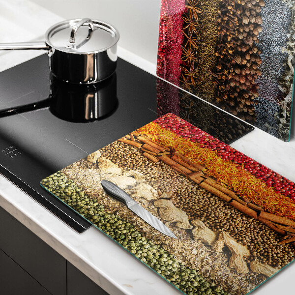 Steklena podloga za rezanje Pisane začimbe