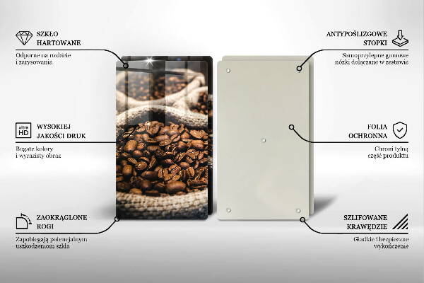 Steklena podloga za rezanje Vrečke kavnih zrn