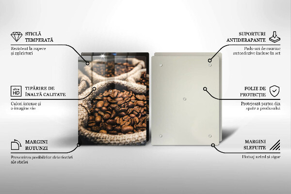 Steklena podloga za rezanje Vrečke kavnih zrn