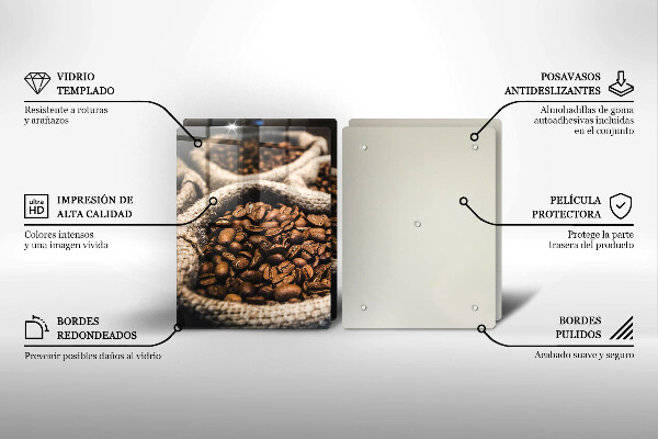 Steklena podloga za rezanje Vrečke kavnih zrn