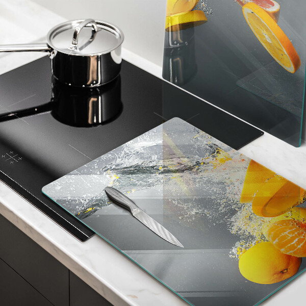 Steklena podloga za rezanje Limone v vodi