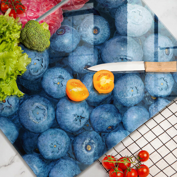 Steklena podloga za rezanje Plodovi malin in borovnic