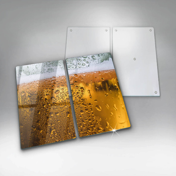 Steklena podloga za rezanje Moker kozarec piva