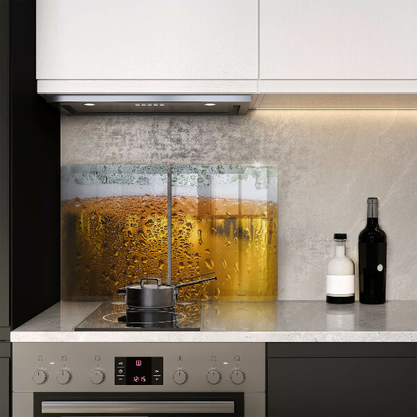 Steklena podloga za rezanje Moker kozarec piva